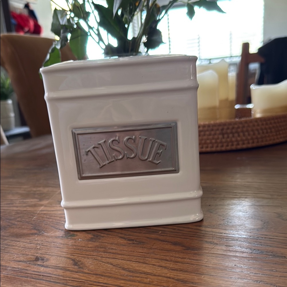 White Tissue Holder